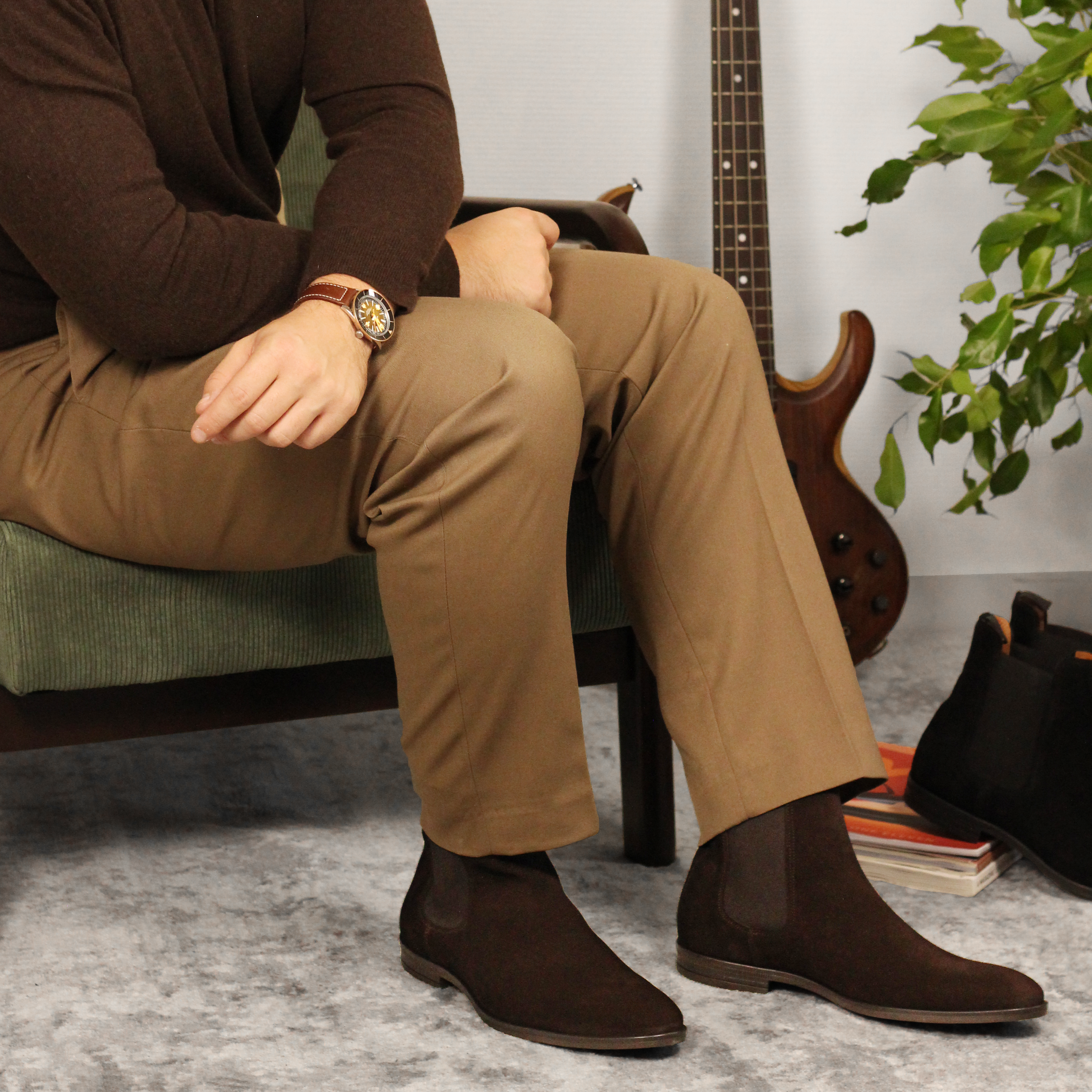 Mens chocolate chelsea boots on sale