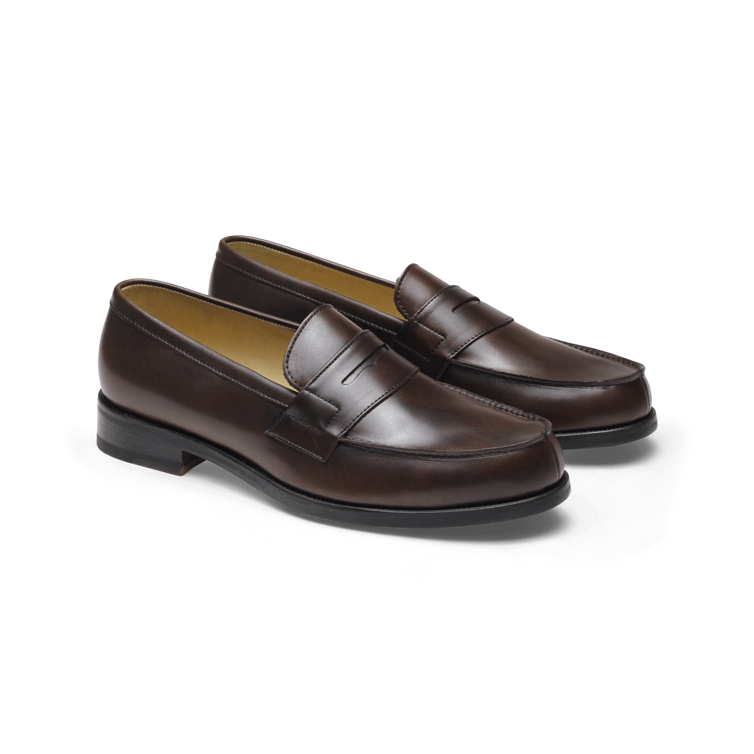 mocassin Maker cuir brown semelle cuir avec patin gomme lastom re