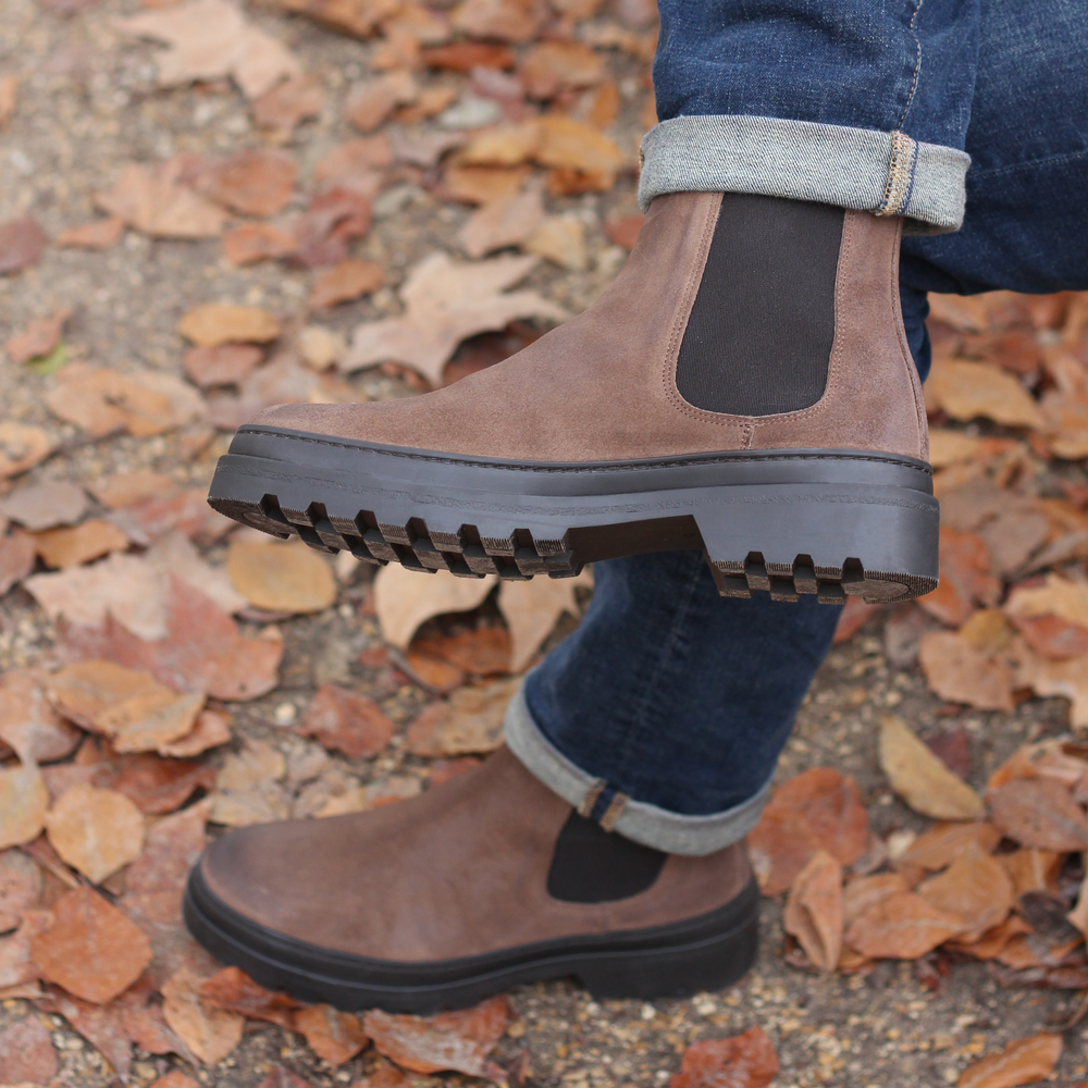 Bottines daim discount homme