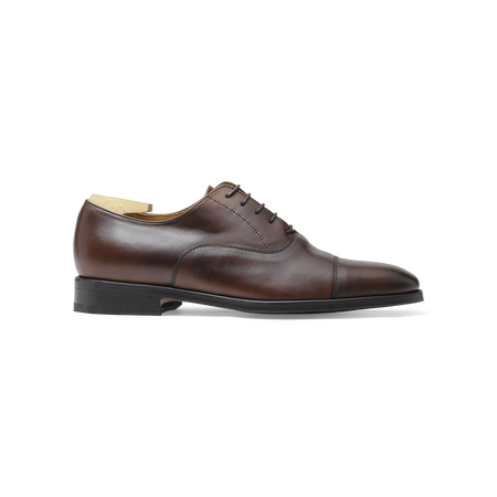 Richelieu à bout droit en cuir brown<br> Votre 2ème paire à <strong><span style=