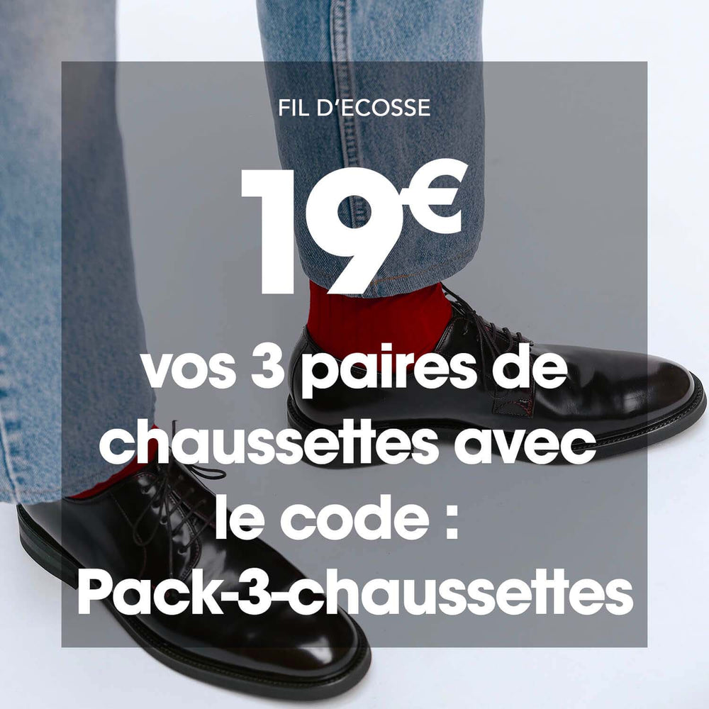chaussettes fil d'ecosse jean - Rudys Chaussures Paris - 3